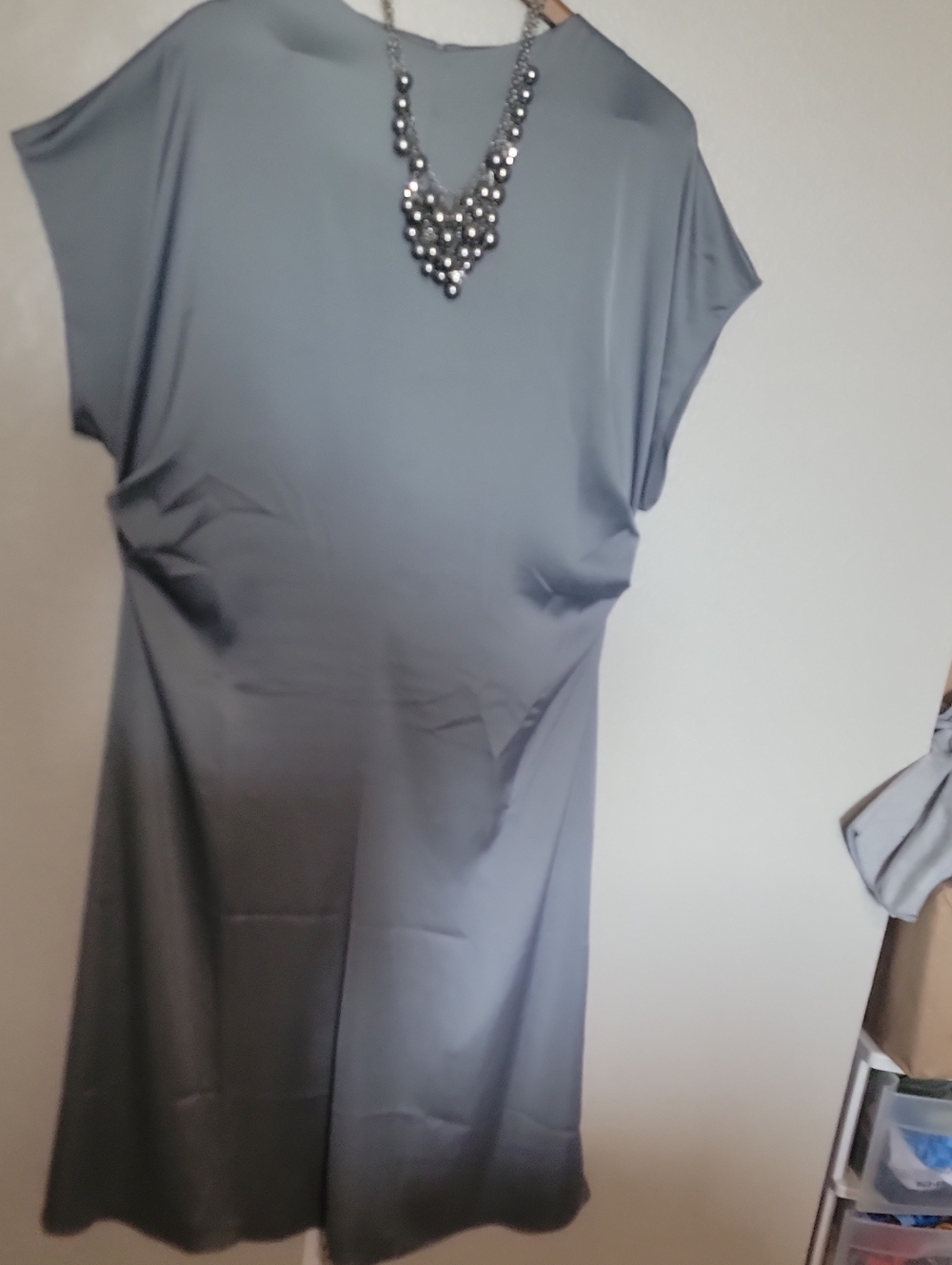 H&M Slate Gray Short Sleeve Shift Dress